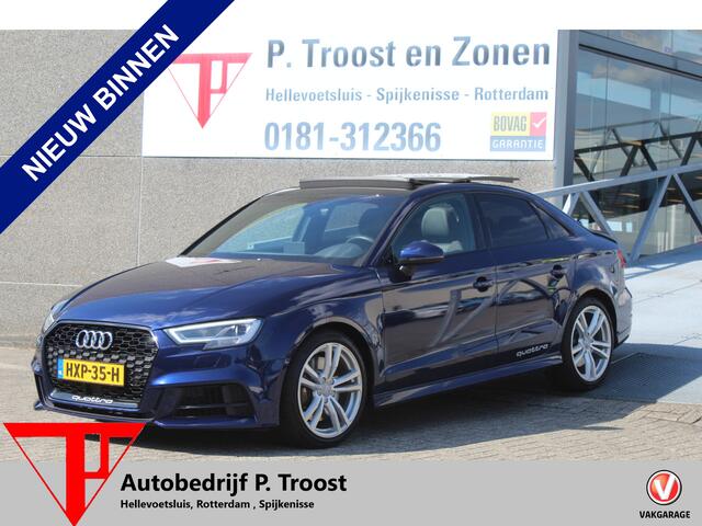 Audi A3 Limousine 2.0 TFSI S3 quattro Panoramadak/Navigatie/Virtual cockpit/Parkeersensoren rondom/Apple carplay/Adaptive cruise control/Stoelverwarming/Climate control/DAB/18'' Lichtmetalen velgen.