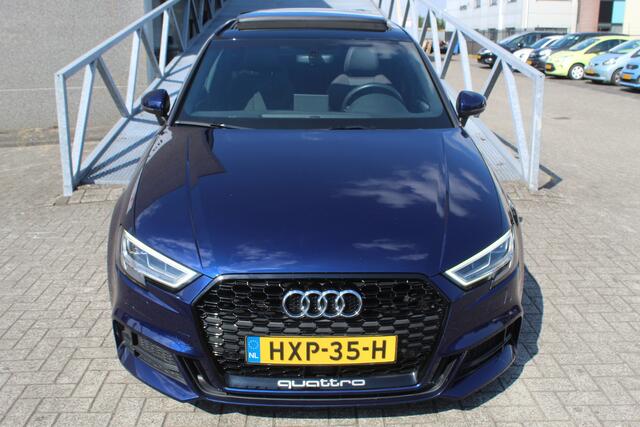 Audi A3 Limousine 2.0 TFSI S3 quattro Panoramadak/Navigatie/Virtual cockpit/Parkeersensoren rondom/Apple carplay/Adaptive cruise control/Stoelverwarming/Climate control/DAB/18'' Lichtmetalen velgen.