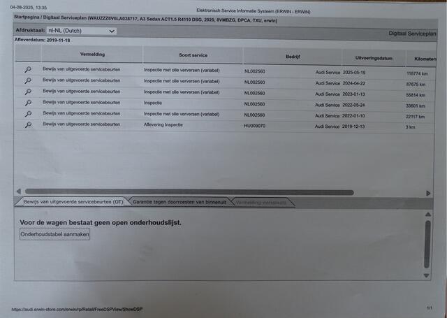 Audi A3 Limousine 35 TFSI Advance Sport Automaat, Privacy glas, Sportstoelen, Trekhaak-Dealer onderhouden