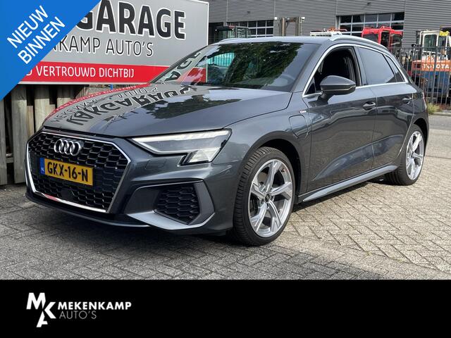 Audi A3 SPORTBACK 40 TFSI e S edition Competition 18"/B&O/Elektrische stoel + memory/Camera/Trekhaak/Keyless/Matrix LED/Adaptieve cruise/Elektrische klep/Stoelverwarming/Keyless
