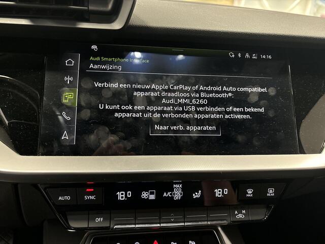 Audi A3 SPORTBACK 30 TFSI 110pk S-tronic Advanced edition · Apple/Android Car Play · Navigatie · P-Sensoren · Getint Glas · Parkeer Assistent · 17'' Inch · Garantie t/m 18-01-2027 of 100.000km