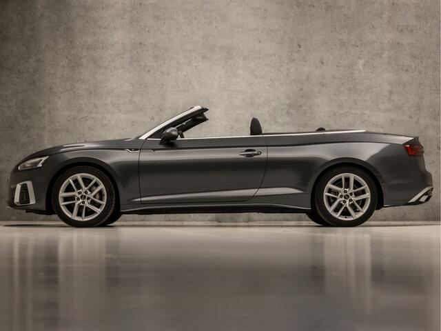 Audi A5 Cabriolet 40 TFSI S-Line Sport 204Pk Automaat (VIRTUAL COCKPIT, APPLE CARPLAY, GROOT NAVI, LEDER/ALCANTARA, MEMORY SEATS, ADAPTIVE CRUISE, STOELVERWARMING, SFEERVERLICHTING, KEYLESS, DAB+, NIEUWSTAAT)
