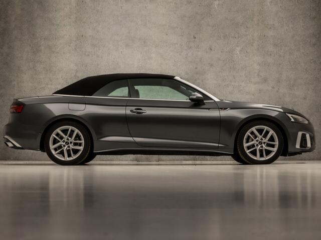 Audi A5 Cabriolet 40 TFSI S-Line Sport 204Pk Automaat (VIRTUAL COCKPIT, APPLE CARPLAY, GROOT NAVI, LEDER/ALCANTARA, MEMORY SEATS, ADAPTIVE CRUISE, STOELVERWARMING, SFEERVERLICHTING, KEYLESS, DAB+, NIEUWSTAAT)