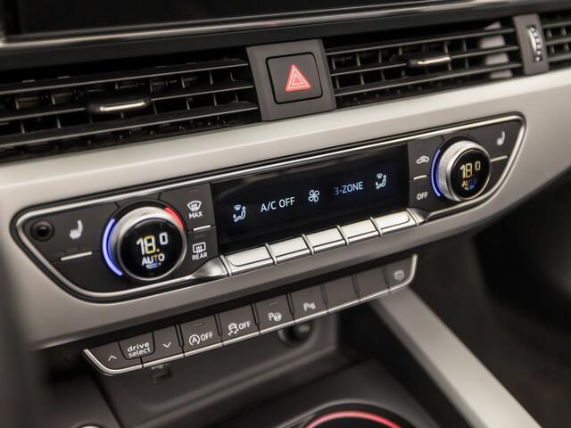 Audi A5 Cabriolet 40 TFSI S-Line Sport 204Pk Automaat (VIRTUAL COCKPIT, APPLE CARPLAY, GROOT NAVI, LEDER/ALCANTARA, MEMORY SEATS, ADAPTIVE CRUISE, STOELVERWARMING, SFEERVERLICHTING, KEYLESS, DAB+, NIEUWSTAAT)