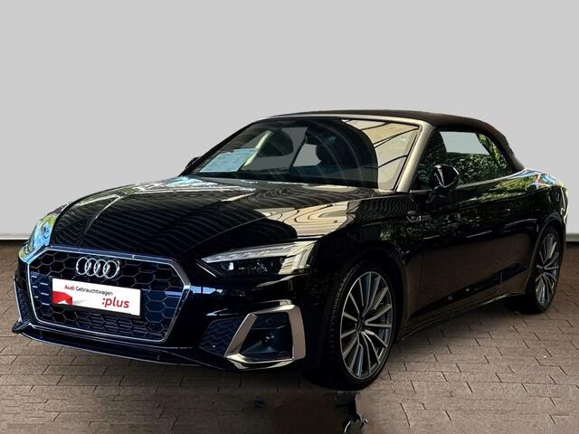 Audi A5 Cabriolet 40 TFSI S-LINE ** MATRIX, NAVI+, LEDER, TREKH, NEKVERW, 19-inch LMV, VIRTUAL ** 1e EIG - UNFALLFREI - ¤ 31.000,= onder NP ** ** INFORMEER OOK NAAR ONZE AANTREKKELIJKE FINANCIAL-LEASE TARIEVEN **