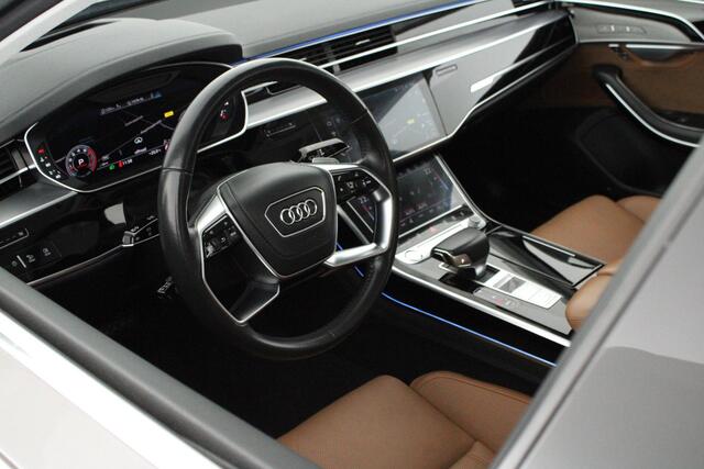Audi A8 55 TFSI 340pk quattro Pro Line Plus Cognac Leder B&O Panoramadak Memory 360Camera Head-Up Standkachel Keyless Navigatie