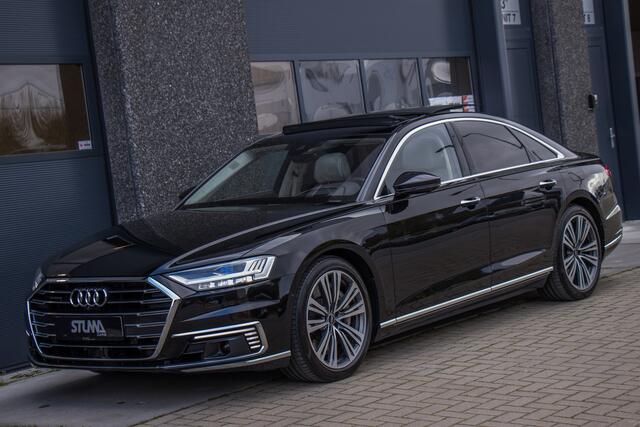 Audi A8 60 TFSI e Quattro Pro Line Plus | PHEV | Pano | Luchtvering | B&O | Matrix Laser LED | Alcantara Hemel | Leder Uitgebreid | Tour | Piano Lak | Sfeer | 3D 360 View | HUD | Dealer Onderhouden | Garantie