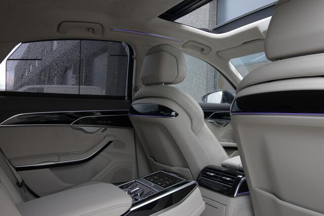 Audi A8 60 TFSI e Quattro Pro Line Plus | PHEV | Pano | Luchtvering | B&O | Matrix Laser LED | Alcantara Hemel | Leder Uitgebreid | Tour | Piano Lak | Sfeer | 3D 360 View | HUD | Dealer Onderhouden | Garantie