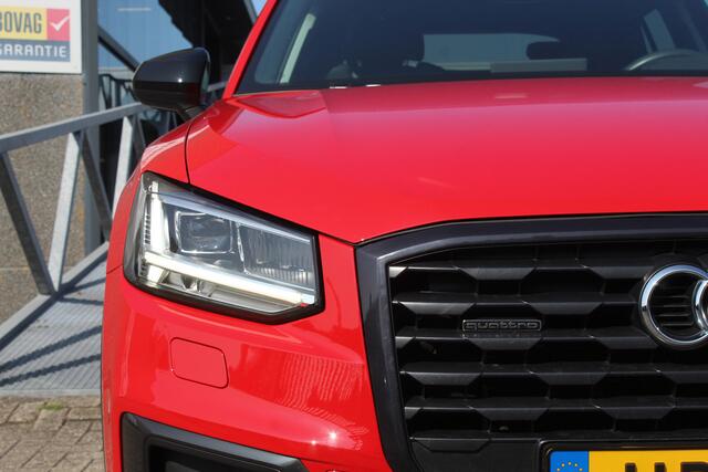 Audi Q2 40 TFSI quattro epic AUTOMAAT/Navigatie/Virtual cockpit/Climate control/Adaptive cruise control/Achteruitrijcamera/Parkeersensoren rondom/Stoelverwarming/Elektrische achterklep/\Keyless/DAB/Lederen bekleding/17'' Lichtmetalen velgen.