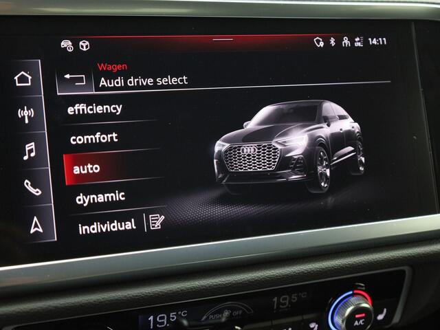 Audi Q3 Sportback 35 TFSI/150PK S Line · Drive select · Leder/Alcantara · Stoelverwarming · Garantie tot oktober 2029 of 100000km.