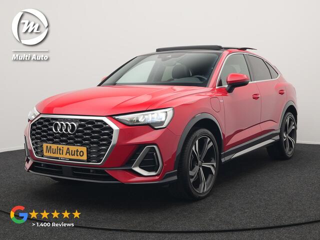 Audi Q3 Sportback 45 TFSI e S Line Plug In Hybrid 245pk Dealer O.H PHEV | Panodak | Adaptive Cruise | Lederen Sportstoelen Memory & Verwarmd | Sfeerverlichting | Camera | Virtual | Blis | Navigatie | DAB |