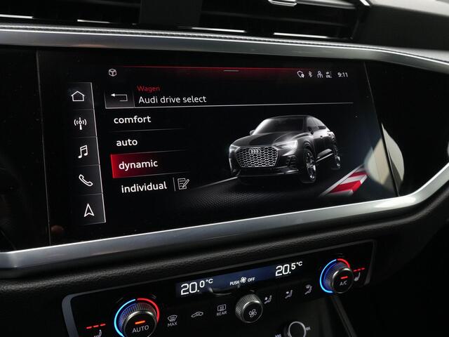 Audi Q3 Sportback 45 TFSI e 245 pk S-tronic S Edition / S-Line | Panoramadak | Trekhaak | Rondomzicht camera | Stoel- stuurverwarming | Optiekpakket zwart plus | ACC | | Privacy glas | 19 inch