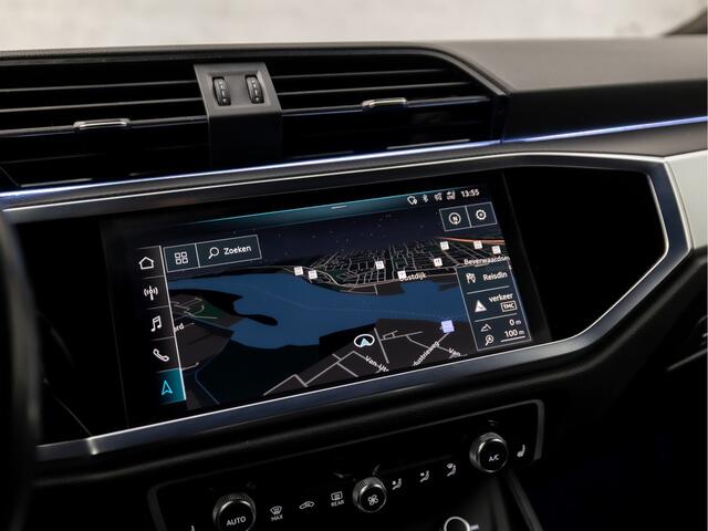 Audi Q3 35 TFSI S Line Sport 150Pk Automaat (VIRTUAL COCKPIT, GROOT NAVI, LEDER, SFEERVERLICHTING, ALCANTARA HEMEL, STUUR/STOELVERWARMING, SPORTSTOELEN, MATRIX LED KOPLAMPEN, GETINT GLAS, NIEUWSTAAT)