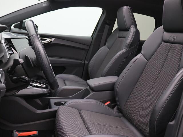 Audi Q4 e-tron 35 Launch edition S Competition 55 kWh 170PK Aut. Elektrisch glazen panorama-dak, Adaptieve Cruise Controle, Navi, Dynamic Pakket, Warmtepomp, Matrix LED-Verlichting, Stoelverwarming, 20" LM Velgen