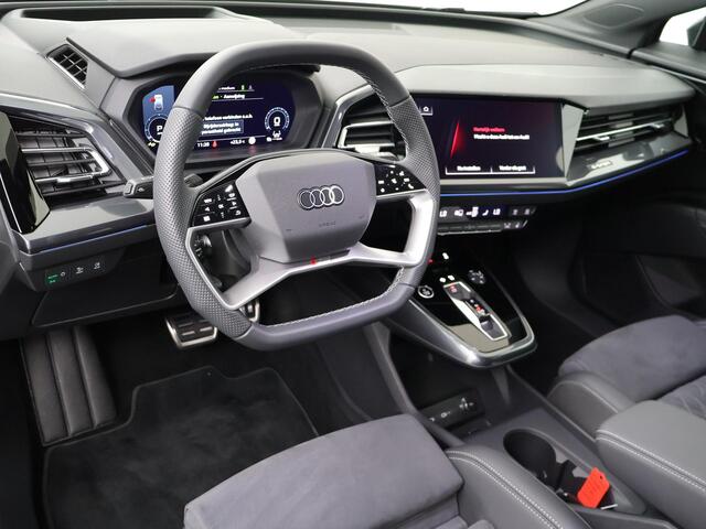 Audi Q4 e-tron 45 quattro S Edition 82 kWh | 286 PK | SoH 99% | Trekhaak | Elek. achterklep | Matrix LED koplampen | 21" LM velgen | Head-up Display |