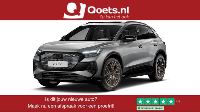 Audi Q4 e-tron 40 S edition 77 kWh Interieurpakket S line - Panoramadak - Privacy glas - Comfortpakket plus - MMI navigatie pro - Assistentiepakket plus - Warmtepomp - Stoelverwarming voorin - Sportstoelen -