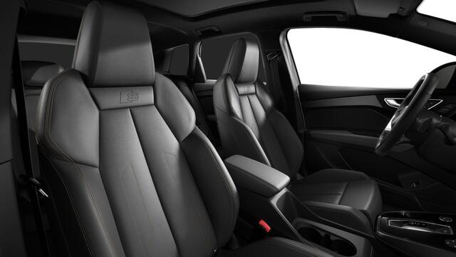 Audi Q4 e-tron 40 S edition 77 kWh Interieurpakket S line - Panoramadak - Privacy glas - Comfortpakket plus - MMI navigatie pro - Assistentiepakket plus - Warmtepomp - Stoelverwarming voorin - Sportstoelen -