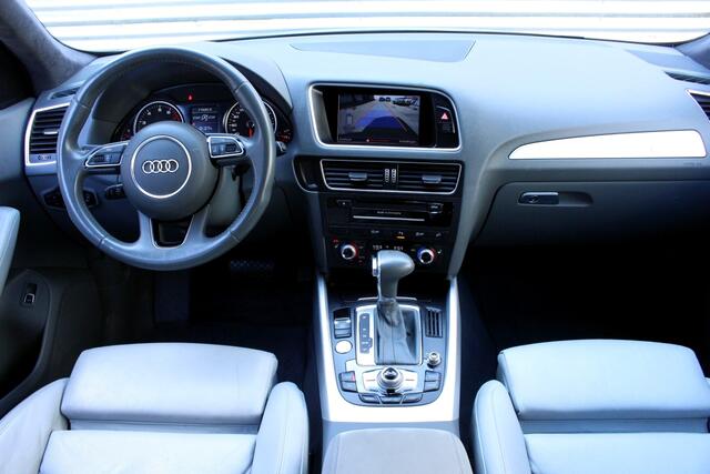 Audi Q5 2.0 TFSI Quattro S-Line 1eEIG ACC LEDER KEYLS STOELVW NAVI '16
