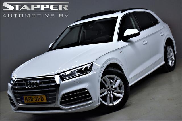 Audi Q5 50 TFSI e 299pk Quattro S-Line 1e. Eig Dealer OH Pano/Luchtvering/Trekhaak/Camera/Keyless/Navi/Led/Lmv18''