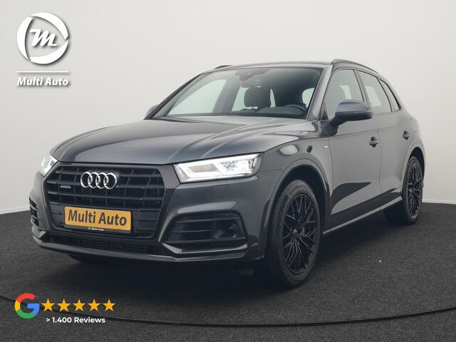 Audi Q5 50 TFSIe Quattro S Line Plug In Hybrid 300pk Dealer O.H PHEV | Luchtvering | Trekhaak Af Fabriek | Adaptive Cruise | Valcona Lederen Sportstoelen | Matrix LED | Apple Carplay | Navigatie | Virtual | DAB | 19"L.M |
