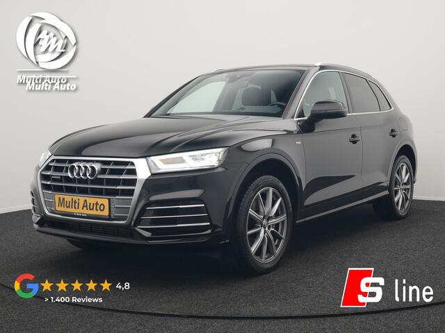 Audi Q5 50 TFSI e quattro S Line Plug In Hybrid 300pk Dealer O.H PHEV | Camera | Keyless | Sportstoelen Verwarmd | S Sportstuur | Navigatie Plus | Apple Carplay | Virtual | DAB | 20"L.M |
