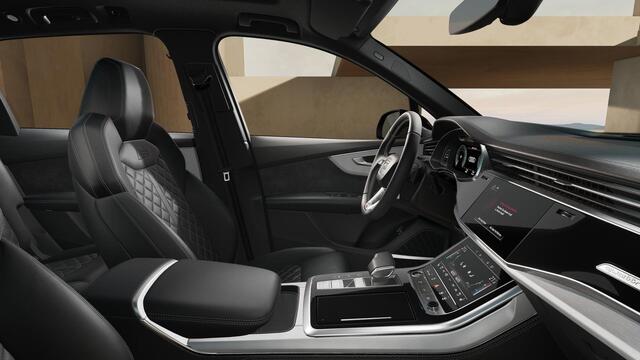 Audi Q7 55 TFSI e quattro Pro Line S panoramadak, omgevingscamera's, adaptive cruise control, B&O soundsysteem, vierwielbesturing, Sportstoelen Plus, leder interieur ruitpatroon, optiekpakket zwart Plus, trekhaak, comfortsleutel