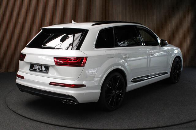 Audi Q7 4.0 TDI SQ7 quattro 7p Leer HUD Standkachel B&O 360° ACC Navi PDC Softclose Climate (4 zone) Alcantara hemel Lederen dashboard Luchtvering Climate Stoelverwarming v + a PDC B&O Rising Tweeter LM velgen
