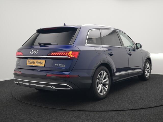 Audi Q7 55 TFSI e Quattro Pro Line Plug In Hybrid 381pk Dealer O.H PHEV | Luchtvering | Trekhaak Af Fabriek | Panodak | Adaptive Cruise | Matrix LED | Camera | Lederen Sportstoelen Memory & Ventilatie | Navigatie | Keyless | Virtual | DAB |