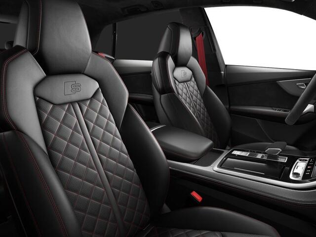 Audi Q8 SQ8 4.0 TFSI 373 kW / 507 pk 8 versn. Tiptronic HD-matrix + laser koplampen - Panoramadak - Audi exclusive bedieningselementen en dakhemel alcantara - Sportstoelen plus