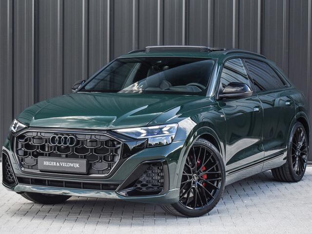 Audi Q8 60 TFSI e quattro Pro Line S Competition | PANORAMADAK | 4 WIEL BESTURING | ALCANTARE HEMEL | AMBIANCE VERLICHTING | MASSAGE STOELEN | STOEL VENTILATIE EN VERWARMING | HEAD UP | 360 CAMERA | ELEKTR. TREKHAAK | SOFT CLOSE | LEDEREN DASHBOARD | GOODWOOD GRE