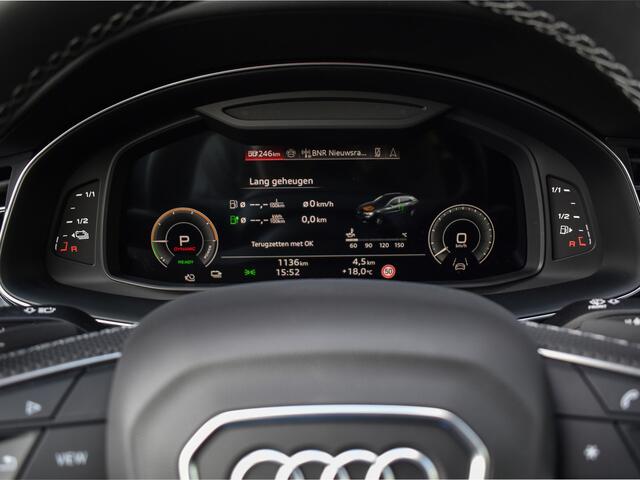 Audi Q8 60 TFSI e quattro Pro Line S Competition | PANORAMADAK | 4 WIEL BESTURING | ALCANTARE HEMEL | AMBIANCE VERLICHTING | MASSAGE STOELEN | STOEL VENTILATIE EN VERWARMING | HEAD UP | 360 CAMERA | ELEKTR. TREKHAAK | SOFT CLOSE | LEDEREN DASHBOARD | GOODWOOD GRE