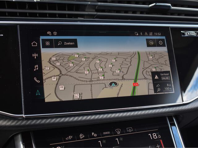 Audi Q8 60 TFSI e quattro Pro Line S Competition | PANORAMADAK | 4 WIEL BESTURING | ALCANTARE HEMEL | AMBIANCE VERLICHTING | MASSAGE STOELEN | STOEL VENTILATIE EN VERWARMING | HEAD UP | 360 CAMERA | ELEKTR. TREKHAAK | SOFT CLOSE | LEDEREN DASHBOARD | GOODWOOD GRE