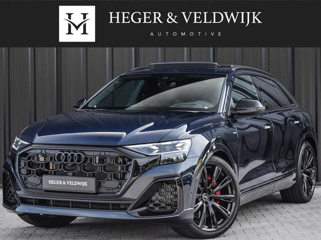Audi Q8 60 TFSI e QUATTRO PRO LINE S COMPETITION | PANORAMADAK | CARBON |BANG & OLUFSEN ADVANCED | S-SEATS | CARBON INLEG | 360 CAMERA | HEAD-UP | AMBIANCE INTERIEUR | TREKHAAK | ADAPTIVE CRUISE | 4-WHEELBESTURING | SOFT-CLOSE | LUCHTVERING |
