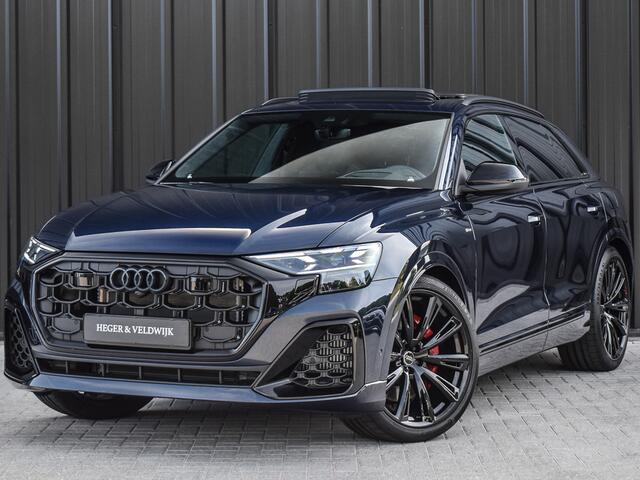Audi Q8 60 TFSI e QUATTRO PRO LINE S COMPETITION | PANORAMADAK | CARBON |BANG & OLUFSEN ADVANCED | S-SEATS | CARBON INLEG | 360 CAMERA | HEAD-UP | AMBIANCE INTERIEUR | TREKHAAK | ADAPTIVE CRUISE | 4-WHEELBESTURING | SOFT-CLOSE | LUCHTVERING |