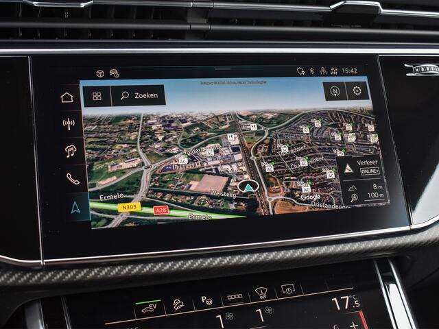 Audi Q8 60 TFSI e QUATTRO PRO LINE S COMPETITION | PANORAMADAK | CARBON |BANG & OLUFSEN ADVANCED | S-SEATS | CARBON INLEG | 360 CAMERA | HEAD-UP | AMBIANCE INTERIEUR | TREKHAAK | ADAPTIVE CRUISE | 4-WHEELBESTURING | SOFT-CLOSE | LUCHTVERING |
