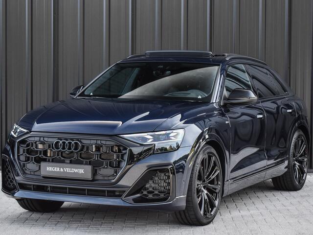 Audi Q8 60 TFSI e QUATTRO PRO LINE S COMPETITION | PANORAMADAK | CARBON |BANG & OLUFSEN ADVANCED | S-SEATS | CARBON INLEG | 360 CAMERA | HEAD-UP | AMBIANCE INTERIEUR | TREKHAAK | ADAPTIVE CRUISE | 4-WHEELBESTURING | SOFT-CLOSE | LUCHTVERING |