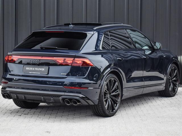 Audi Q8 60 TFSI e QUATTRO PRO LINE S COMPETITION | PANORAMADAK | CARBON |BANG & OLUFSEN ADVANCED | S-SEATS | CARBON INLEG | 360 CAMERA | HEAD-UP | AMBIANCE INTERIEUR | TREKHAAK | ADAPTIVE CRUISE | 4-WHEELBESTURING | SOFT-CLOSE | LUCHTVERING |