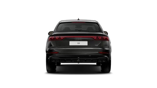 Audi Q8 55 TFSI e quattro Pro Line S 394pk | Rood stiksel / Gordels | Panoramadak | B&O | Vierwielbesturing | Ass.Plus.Remote | Sportstoel Plus | 23'' inch Zwart | Trekhaak |