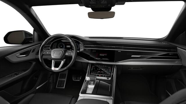 Audi Q8 55 TFSI e quattro Pro Line S 394pk | Servosluiting | Panoramadak | B&O | Ass.Plus.Remote | Sportstoel Plus | 23'' inch zilver | Trekhaak |