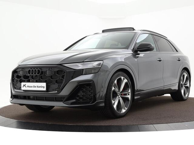 Audi Q8 60 TFSIe 490pk Quattro S Line Competition · Luchtvering · 360 Camera · Servosluiting · Panoramadak · Elek. trekhaak · Stoelventilatie · 22'' Inch · Garantie t/m 12-02-2028 of 90.000km