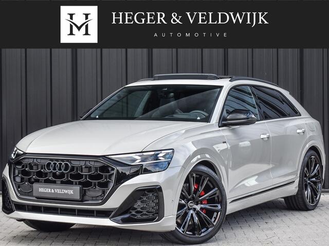 Audi Q8 60 TFSI e QUATTRO PRO LINE S COMPETITION | PANORAMADAK | BANG & OLUFSEN ADVANCED | S-SEATS | CARBON INLEG | HEAD-UP | 360 CAMERA | MEMORY SEATS | ADAPTIVE CRUISE | AMBIANCE INTERIEUR | SOFT-CLOSE | LEDEREN INTERIEUR DELEN | TREKHAAK
