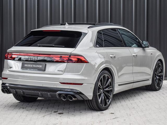 Audi Q8 60 TFSI e QUATTRO PRO LINE S COMPETITION | PANORAMADAK | BANG & OLUFSEN ADVANCED | S-SEATS | CARBON INLEG | HEAD-UP | 360 CAMERA | MEMORY SEATS | ADAPTIVE CRUISE | AMBIANCE INTERIEUR | SOFT-CLOSE | LEDEREN INTERIEUR DELEN | TREKHAAK