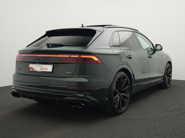 Audi Q8 60 TFSI e tiptronic quattro Pro Line S Competition | Goodwood Green(Audi Exclusive) | Panoramadak | Trekhaak | Vierwielsturing | Sportstoelen plus | Laser LED | Bang & Olufsen | Rondomzicht camera