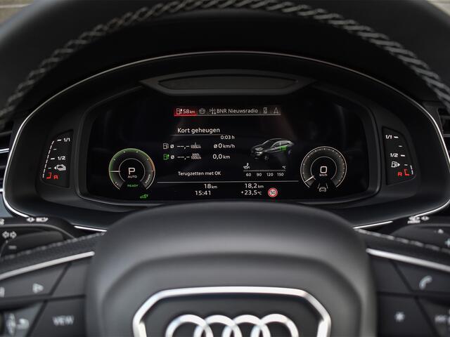 Audi Q8 60 TFSI e quattro Pro Line S COMPETITION | B&O ADVANCED | PANORAMADAK | MASSAGE STOELEN | 4 WIEL BESTURING | ADAPTIVE CRUISE | HEAD-UP | ALCANTARA HEMEL | SOFT CLOSE | STOELMASSAGE | OLED ACHTERLICHTEN | STOELVERWARMING + VENTILATIE | TREKHAAK