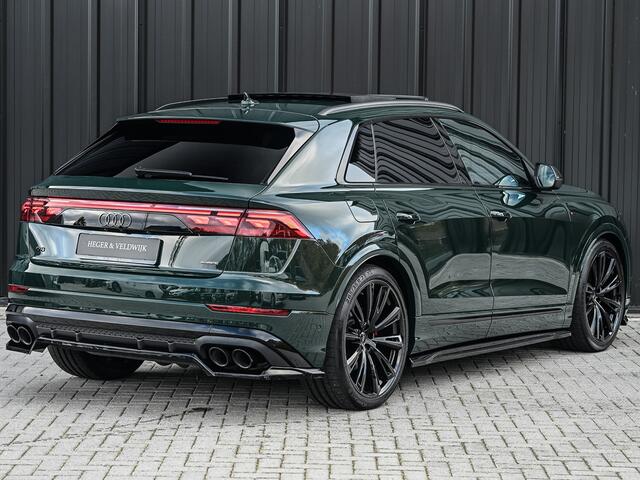 Audi Q8 60 TFSI e QUATTRO PRO LINE S COMPETITION | PANORAMADAK | 4 WIEL BESTURING | ALCANTARA HEMEL | AMBIANCE VERLICHTING | STOELMASSAGE | STOEL VENTILATIE EN -VERWARMING | HEAD-UP | 360 CAMERA | ELEKTR. TREKHAAK | SOFT CLOSE | LEDEREN DASHBOARD | GOODWOOD GRE