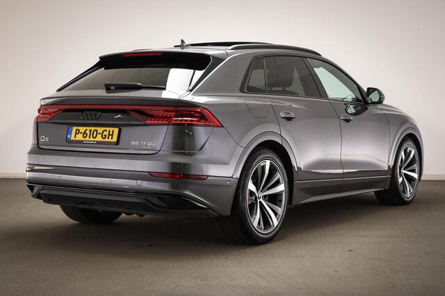 Audi Q8 55 TFSI e quattro Pro Line Advanced | MATRIX LED | HOUTAFWERKING | STUURVERWARMING | PANORAMADAK | 360 CAMERA