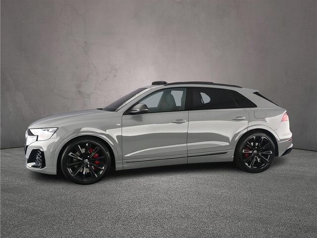 Audi Q8 60 TFSI e Pro Line S Comp. | B&O Adv. | Adv. Onderstel | Head up | Pano | Carbon | Trekhaak | 4-Wiel besturing | HD-Matrix | Nardo | S-Stoelen | Alcantara | 23 inch |