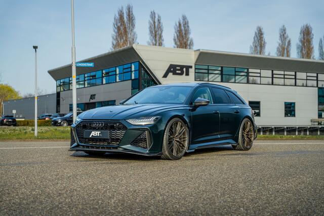 Audi RS6 Avant ABT RS6-S 700 ABT HR22 Matt Racing Gold | Audi Exclusive | Carbon optiek | RS Design pakket rood | Dynamic plus incl keramisch | uitgebreid leder pakket HD Maxtrix LED | Panorama dak | Assistentiepakket Tour + City + Parkeren | B&O sound | Comfort s
