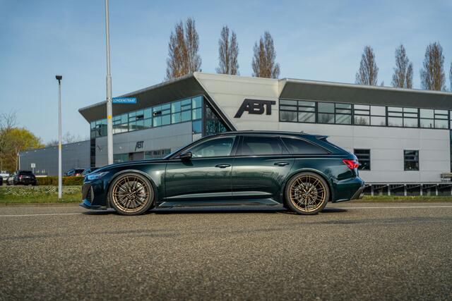 Audi RS6 Avant ABT RS6-S 700 ABT HR22 Matt Racing Gold | Audi Exclusive | Carbon optiek | RS Design pakket rood | Dynamic plus incl keramisch | uitgebreid leder pakket HD Maxtrix LED | Panorama dak | Assistentiepakket Tour + City + Parkeren | B&O sound | Comfort s