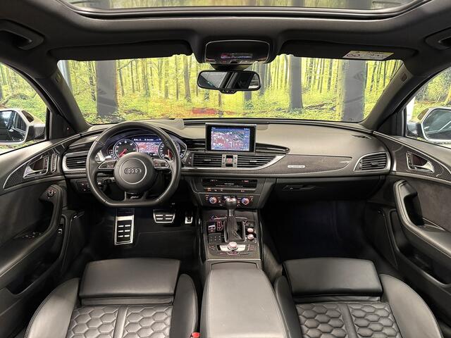 Audi RS6 4.0 TFSI Quattro Performance Pro Line Plus | 605 PK! | Keramische Remmen | Panoramadak | Leder | Apple Carplay | Android Auto | Adaptieve Cruise Control | Dodehoek Sensor | Lane Assist | Bose | 360° Graden Camera |
